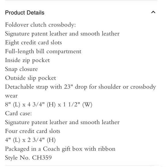 ✨NWT✨ Coach Boxed Anna Foldover Clutch Crossbody & Card Set In Signature Leather - Picture 7 of 12